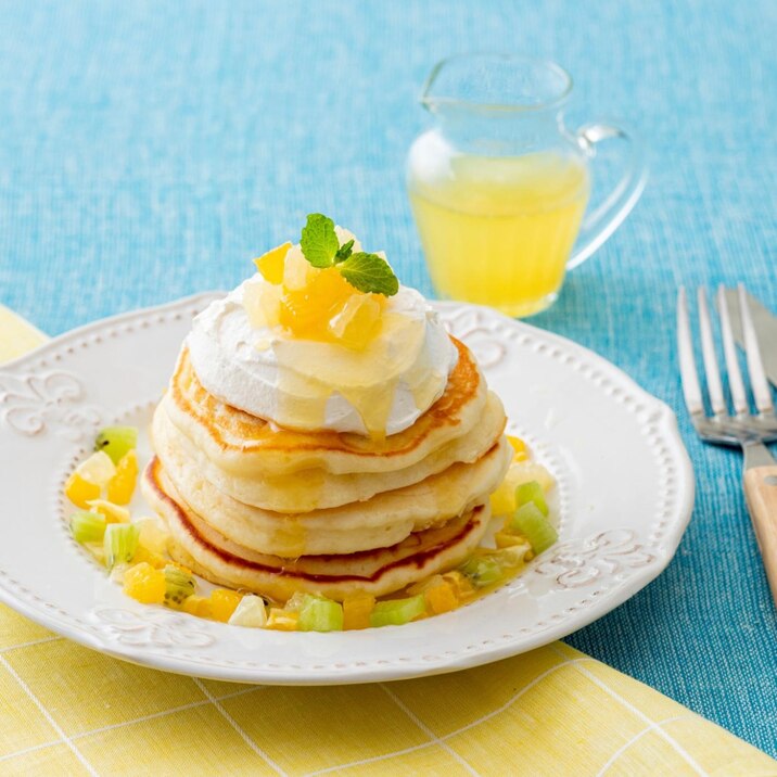 はちみつじゃばらバターの”ふわもち”パンケーキ♪